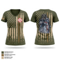Middle inlet fire department Women's Short Sleeve V-neck Shirt - 1