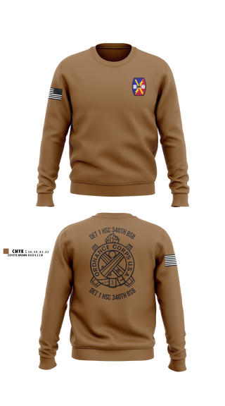 Crew Neck Sweatshirt, DET 1 HSC 340TH BSB, Army, Teamtime, Team time, sublimation, custom sports apparel, team uniforms, spirit wear, spiritwear, sports uniforms, custom shirts, team store, custom team store, fundraiser sports, apparel fundraiser