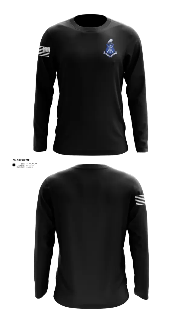 Long Sleeve Performance Shirt, Pershing Rifles, National Guard, Teamtime, Team time, sublimation, custom sports apparel, team uniforms, spirit wear, spiritwear, sports uniforms, custom shirts, team store, custom team store, fundraiser sports, apparel fundraiser