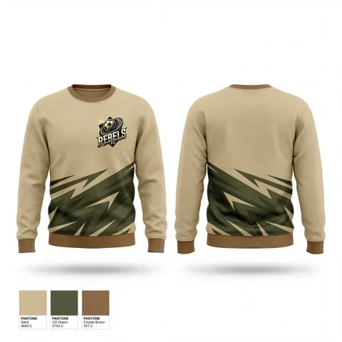 Crew Neck Sweatshirt, Rebels FC, Men's Soccer, Teamtime, Team time, sublimation, custom sports apparel, team uniforms, spirit wear, spiritwear, sports uniforms, custom shirts, team store, custom team store, fundraiser sports, apparel fundraiser