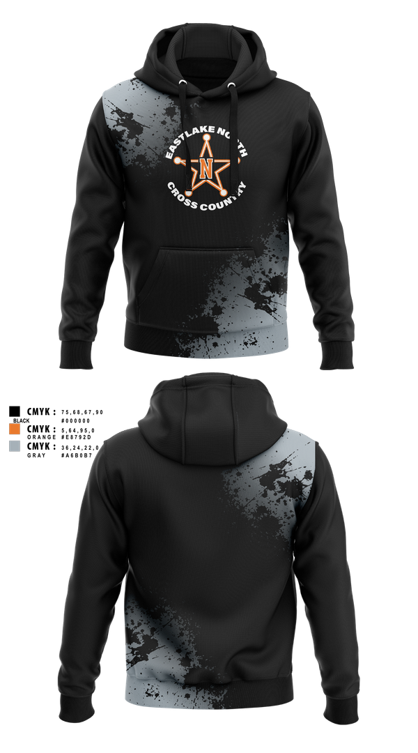 Hoodie, Eastlake North Cross County, Cross Country, Teamtime, Team time, sublimation, custom sports apparel, team uniforms, spirit wear, spiritwear, sports uniforms, custom shirts, team store, custom team store, fundraiser sports, apparel fundraiser