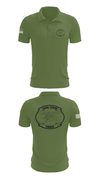 Short Sleeve Performance Polo, SEAL team 3, Navy, Teamtime, Team time, sublimation, custom sports apparel, team uniforms, spirit wear, spiritwear, sports uniforms, custom shirts, team store, custom team store, fundraiser sports, apparel fundraiser