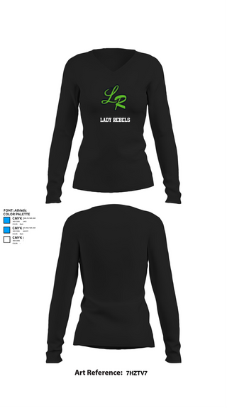 Womens Long Sleeve Vneck Shirt, Lady Rebels, Softball, Teamtime, Team time, sublimation, custom sports apparel, team uniforms, spirit wear, spiritwear, sports uniforms, custom shirts, team store, custom team store, fundraiser sports, apparel fundraiser