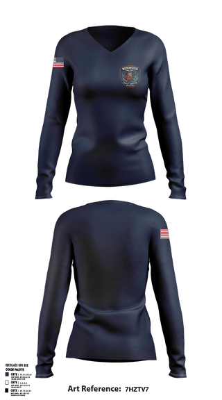 Womens Long Sleeve Vneck Shirt, Benwood Fire, Fire Department, Teamtime, Team time, sublimation, custom sports apparel, team uniforms, spirit wear, spiritwear, sports uniforms, custom shirts, team store, custom team store, fundraiser sports, apparel fundraiser
