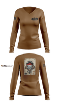 Women's Long Sleeve V-neck Shirt - 100