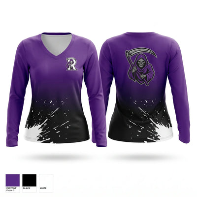 Windy City Reapers Women's Long Sleeve V-neck Shirt - 1