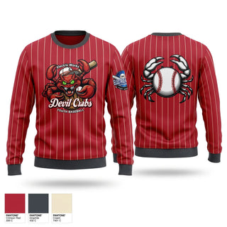 Crew Neck Sweatshirt, Devil Crabs, Baseball, Teamtime, Team time, sublimation, custom sports apparel, team uniforms, spirit wear, spiritwear, sports uniforms, custom shirts, team store, custom team store, fundraiser sports, apparel fundraiser