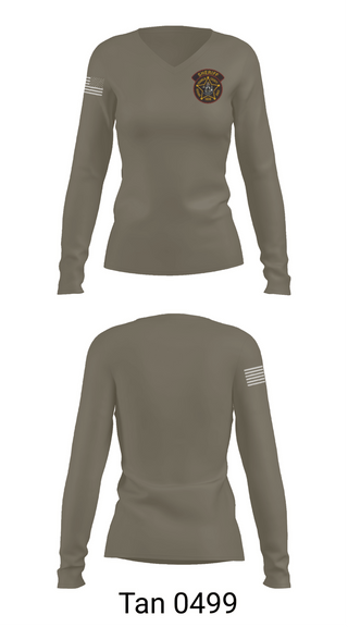 Womens Long Sleeve Vneck Shirt, Franklin County Jail, Police, Teamtime, Team time, sublimation, custom sports apparel, team uniforms, spirit wear, spiritwear, sports uniforms, custom shirts, team store, custom team store, fundraiser sports, apparel fundraiser