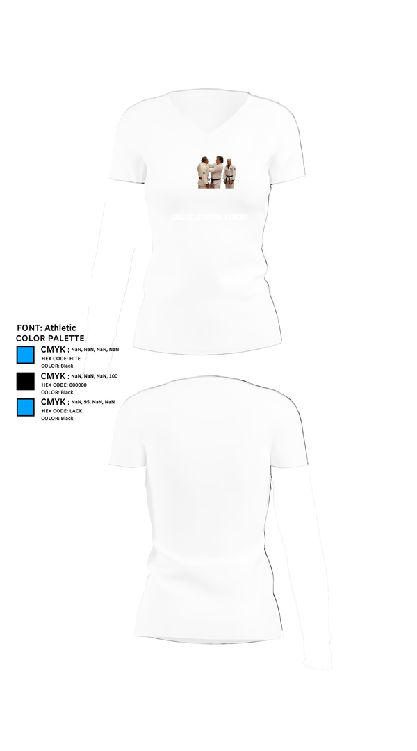 Womens Short Sleeve Vneck Shirt, Gracie JiuJitsu Athens, , Teamtime, Team time, sublimation, custom sports apparel, team uniforms, spirit wear, spiritwear, sports uniforms, custom shirts, team store, custom team store, fundraiser sports, apparel fundraiser