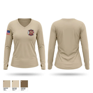 Womens Long Sleeve Vneck Shirt, Simmesport Volunteer Fire Department, Fire Department, Teamtime, Team time, sublimation, custom sports apparel, team uniforms, spirit wear, spiritwear, sports uniforms, custom shirts, team store, custom team store, fundraiser sports, apparel fundraiser