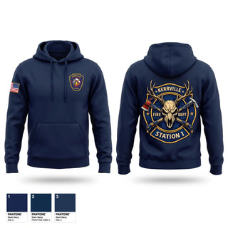 Hoodie, Kerrville Fire Dept, Fire Department, Teamtime, Team time, sublimation, custom sports apparel, team uniforms, spirit wear, spiritwear, sports uniforms, custom shirts, team store, custom team store, fundraiser sports, apparel fundraiser