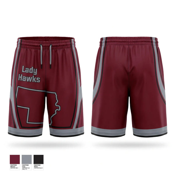 Athletic Shorts With Pockets, Lady Hawks, Softball, Teamtime, Team time, sublimation, custom sports apparel, team uniforms, spirit wear, spiritwear, sports uniforms, custom shirts, team store, custom team store, fundraiser sports, apparel fundraiser