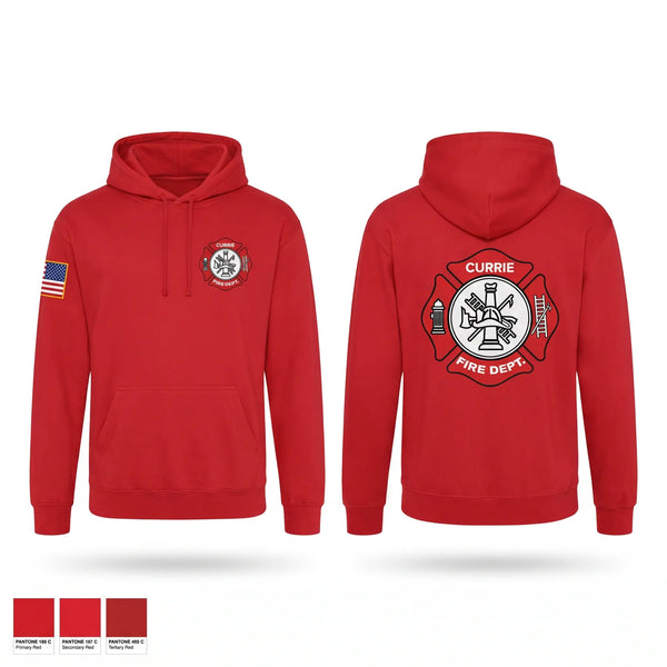 Hoodie, Currie Fire Drpartment, Fire Department, Teamtime, Team time, sublimation, custom sports apparel, team uniforms, spirit wear, spiritwear, sports uniforms, custom shirts, team store, custom team store, fundraiser sports, apparel fundraiser