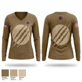 222nd MP Detachment Women's Long Sleeve V-neck Shirt - 1
