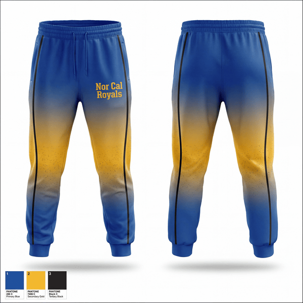 Sweatpants, Nor Cal Royals, Cheer, Teamtime, Team time, sublimation, custom sports apparel, team uniforms, spirit wear, spiritwear, sports uniforms, custom shirts, team store, custom team store, fundraiser sports, apparel fundraiser