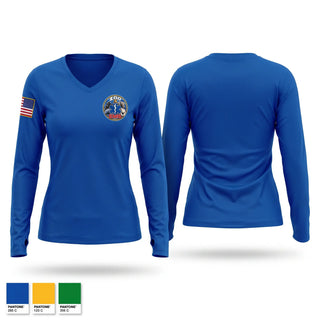 Womens Long Sleeve Vneck Shirt, Columbus Zoo EMS Department, EMS/EMT, Teamtime, Team time, sublimation, custom sports apparel, team uniforms, spirit wear, spiritwear, sports uniforms, custom shirts, team store, custom team store, fundraiser sports, apparel fundraiser