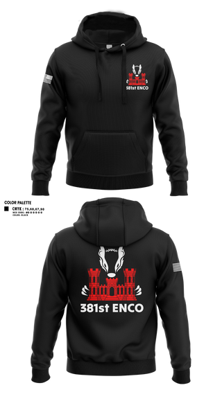 Hoodie, 381 EN CO, Army, Teamtime, Team time, sublimation, custom sports apparel, team uniforms, spirit wear, spiritwear, sports uniforms, custom shirts, team store, custom team store, fundraiser sports, apparel fundraiser