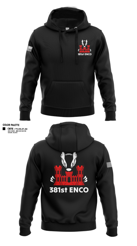 Hoodie, 381 EN CO, Army, Teamtime, Team time, sublimation, custom sports apparel, team uniforms, spirit wear, spiritwear, sports uniforms, custom shirts, team store, custom team store, fundraiser sports, apparel fundraiser