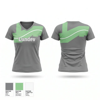 Womens Short Sleeve Vneck Shirt, Lundev, , Teamtime, Team time, sublimation, custom sports apparel, team uniforms, spirit wear, spiritwear, sports uniforms, custom shirts, team store, custom team store, fundraiser sports, apparel fundraiser