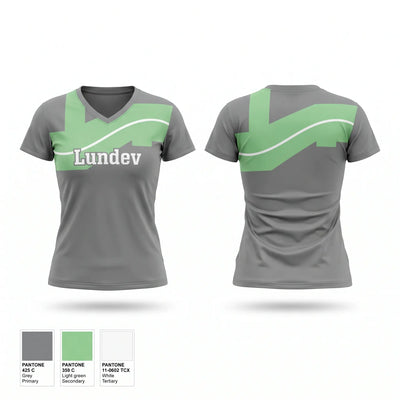 Lundev Women's Short Sleeve V-neck Shirt - 1