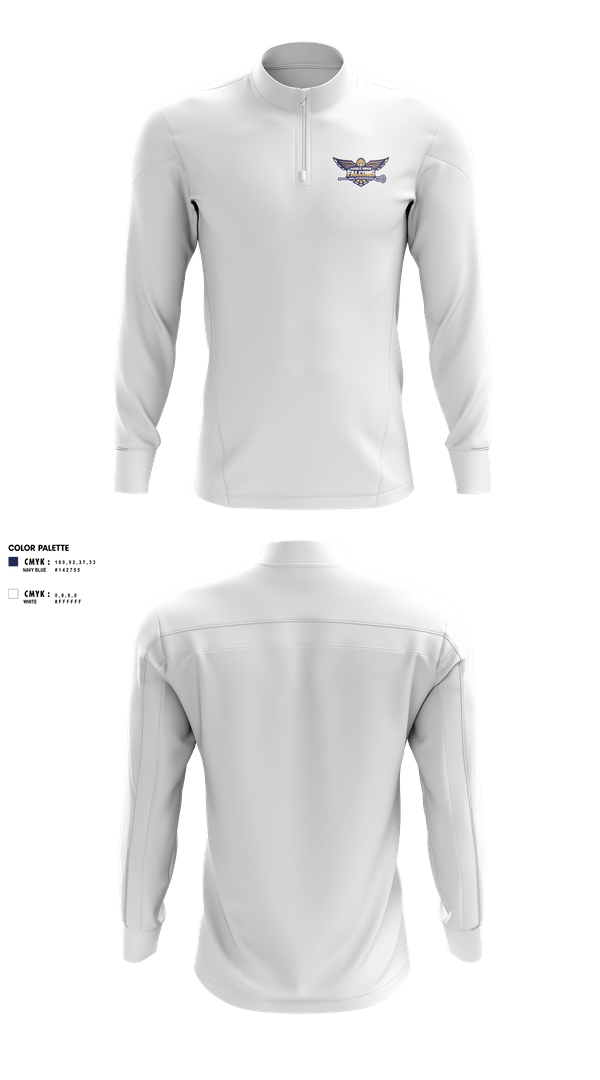 Quarter Zip Jacket, Saddle Brook Falcons Lacrosse, Men's Lacrosse, Teamtime, Team time, sublimation, custom sports apparel, team uniforms, spirit wear, spiritwear, sports uniforms, custom shirts, team store, custom team store, fundraiser sports, apparel fundraiser