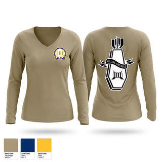 Womens Long Sleeve Vneck Shirt, 2-7 IN FIST, Army, Teamtime, Team time, sublimation, custom sports apparel, team uniforms, spirit wear, spiritwear, sports uniforms, custom shirts, team store, custom team store, fundraiser sports, apparel fundraiser