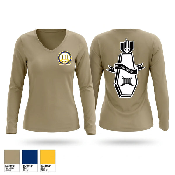 Womens Long Sleeve Vneck Shirt, 2-7 IN FIST, Army, Teamtime, Team time, sublimation, custom sports apparel, team uniforms, spirit wear, spiritwear, sports uniforms, custom shirts, team store, custom team store, fundraiser sports, apparel fundraiser