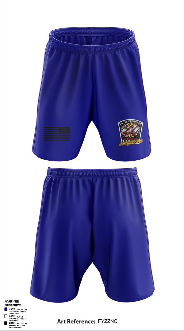 Athletic Shorts With Pockets, COC Police, Police, Teamtime, Team time, sublimation, custom sports apparel, team uniforms, spirit wear, spiritwear, sports uniforms, custom shirts, team store, custom team store, fundraiser sports, apparel fundraiser
