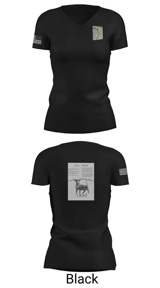 Womens Short Sleeve Vneck Shirt, 2nd Armored Cavalry Regiment, , Teamtime, Team time, sublimation, custom sports apparel, team uniforms, spirit wear, spiritwear, sports uniforms, custom shirts, team store, custom team store, fundraiser sports, apparel fundraiser