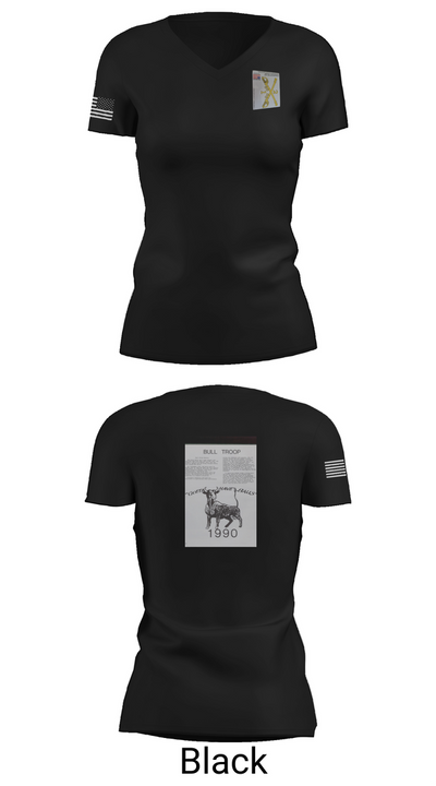 2nd Armored Cavalry Regiment 7857007 Women's Short Sleeve V-neck Shirt - 28