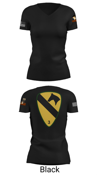 Womens Short Sleeve Vneck Shirt, 1st cav Div 3abct, , Teamtime, Team time, sublimation, custom sports apparel, team uniforms, spirit wear, spiritwear, sports uniforms, custom shirts, team store, custom team store, fundraiser sports, apparel fundraiser