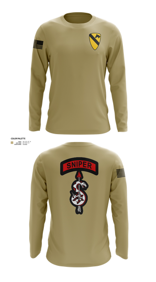Long Sleeve Performance Shirt, 1st Cav, Army, Teamtime, Team time, sublimation, custom sports apparel, team uniforms, spirit wear, spiritwear, sports uniforms, custom shirts, team store, custom team store, fundraiser sports, apparel fundraiser
