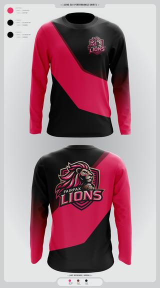 Long Sleeve Performance Shirt, Fairfax Lions, Men's Soccer, Teamtime, Team time, sublimation, custom sports apparel, team uniforms, spirit wear, spiritwear, sports uniforms, custom shirts, team store, custom team store, fundraiser sports, apparel fundraiser