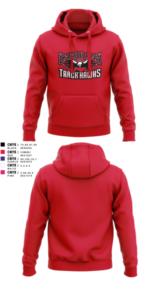 Hoodie, Carolina Track Hawks, Track & Field, Teamtime, Team time, sublimation, custom sports apparel, team uniforms, spirit wear, spiritwear, sports uniforms, custom shirts, team store, custom team store, fundraiser sports, apparel fundraiser