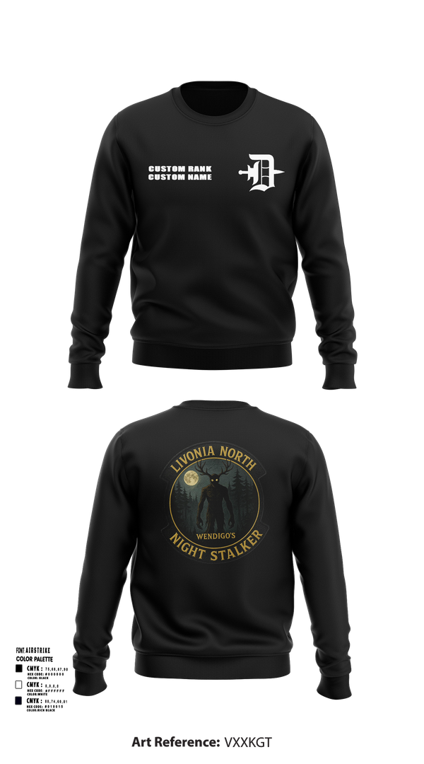 Crew Neck Sweatshirt, Livonia North Recruiting Station, , Teamtime, Team time, sublimation, custom sports apparel, team uniforms, spirit wear, spiritwear, sports uniforms, custom shirts, team store, custom team store, fundraiser sports, apparel fundraiser
