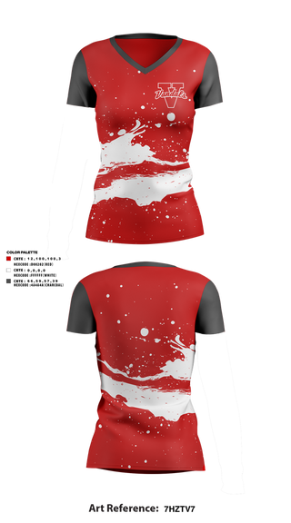Womens Short Sleeve Vneck Shirt, Vandals, , Teamtime, Team time, sublimation, custom sports apparel, team uniforms, spirit wear, spiritwear, sports uniforms, custom shirts, team store, custom team store, fundraiser sports, apparel fundraiser