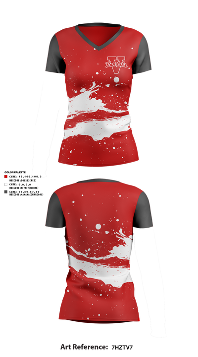 Vandals Women's Short Sleeve V-neck Shirt - 1