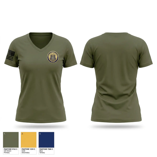 Womens Short Sleeve Vneck Shirt, DFA-OAL Division of Investigations & Enforcement, Police, Teamtime, Team time, sublimation, custom sports apparel, team uniforms, spirit wear, spiritwear, sports uniforms, custom shirts, team store, custom team store, fundraiser sports, apparel fundraiser