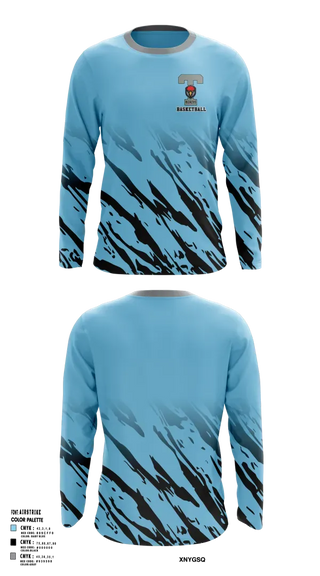 Long Sleeve Performance Shirt, TBirds, Men's Basketball, Teamtime, Team time, sublimation, custom sports apparel, team uniforms, spirit wear, spiritwear, sports uniforms, custom shirts, team store, custom team store, fundraiser sports, apparel fundraiser