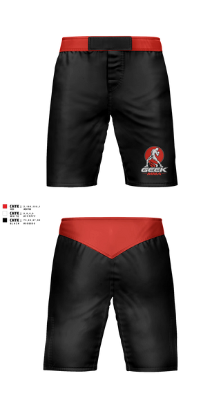 Fight Shorts, Geek MMA, Wrestling, Teamtime, Team time, sublimation, custom sports apparel, team uniforms, spirit wear, spiritwear, sports uniforms, custom shirts, team store, custom team store, fundraiser sports, apparel fundraiser