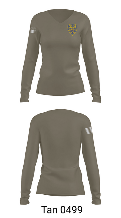 Hammonton Police 88438109 Women's Long Sleeve V-neck Shirt - 73