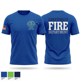 Short Sleeve Performance Shirt, Greenwich Fire Local 1042, Fire Department, Teamtime, Team time, sublimation, custom sports apparel, team uniforms, spirit wear, spiritwear, sports uniforms, custom shirts, team store, custom team store, fundraiser sports, apparel fundraiser