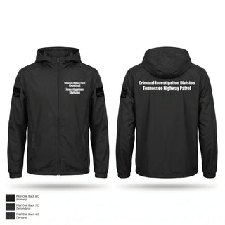 Windbreaker, Tennessee Highway Patrol Criminal Investigation Division, Police, Teamtime, Team time, sublimation, custom sports apparel, team uniforms, spirit wear, spiritwear, sports uniforms, custom shirts, team store, custom team store, fundraiser sports, apparel fundraiser