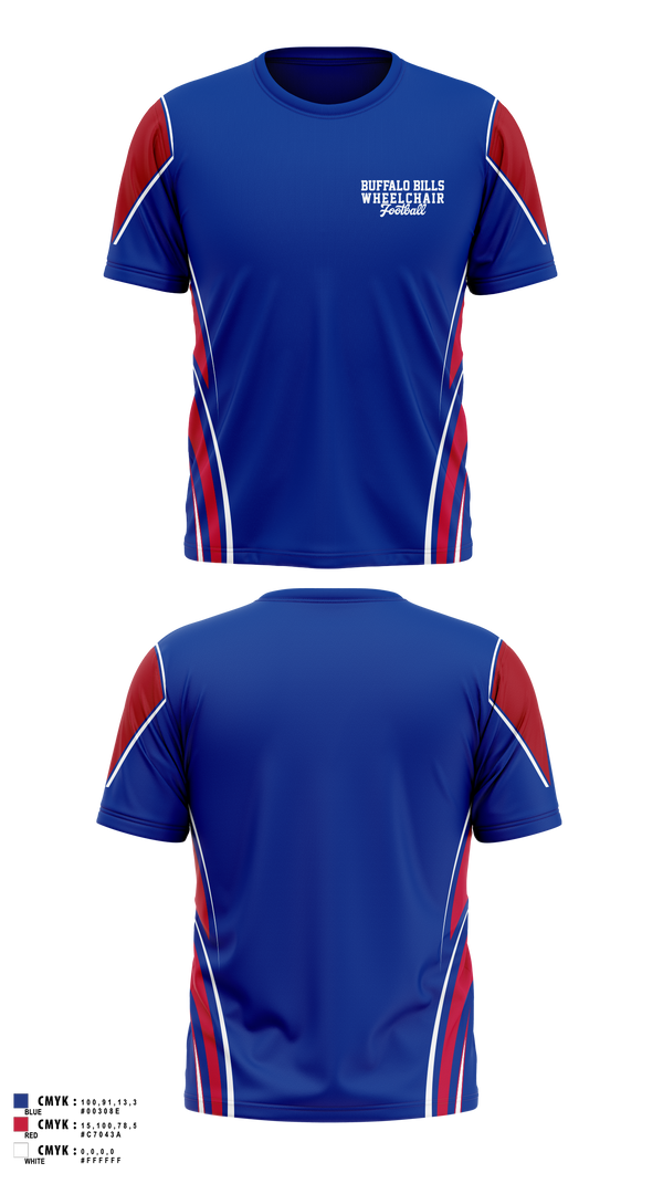 Buffalo Bills Wheelchair Football Short Sleeve Performance Shirt - 4