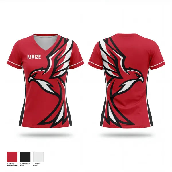 Womens Short Sleeve Vneck Shirt, Maize, Wrestling, Teamtime, Team time, sublimation, custom sports apparel, team uniforms, spirit wear, spiritwear, sports uniforms, custom shirts, team store, custom team store, fundraiser sports, apparel fundraiser