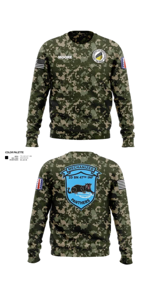 Crew Neck Sweatshirt, C Co 2-47 197th Infantry Brigade, , Teamtime, Team time, sublimation, custom sports apparel, team uniforms, spirit wear, spiritwear, sports uniforms, custom shirts, team store, custom team store, fundraiser sports, apparel fundraiser