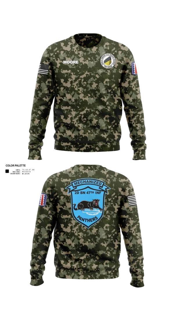 Crew Neck Sweatshirt, C Co 2-47 197th Infantry Brigade, , Teamtime, Team time, sublimation, custom sports apparel, team uniforms, spirit wear, spiritwear, sports uniforms, custom shirts, team store, custom team store, fundraiser sports, apparel fundraiser