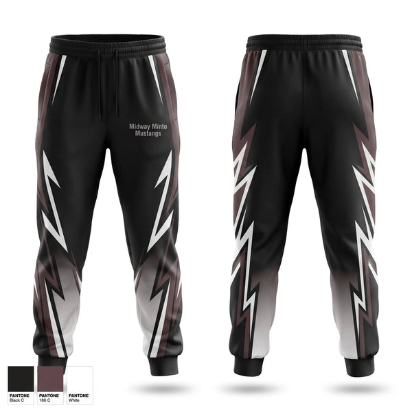Sweatpants, Midway Minto Mustangs, Baseball, Teamtime, Team time, sublimation, custom sports apparel, team uniforms, spirit wear, spiritwear, sports uniforms, custom shirts, team store, custom team store, fundraiser sports, apparel fundraiser