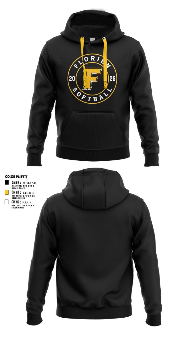 Hoodie, Florien Blackcats, Softball, Teamtime, Team time, sublimation, custom sports apparel, team uniforms, spirit wear, spiritwear, sports uniforms, custom shirts, team store, custom team store, fundraiser sports, apparel fundraiser