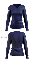 Cadott Police Department Women's Long Sleeve V-neck Shirt - 7